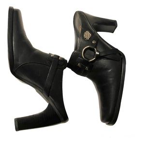 - Harley Davidson Black Leather Mules